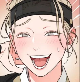 😘 anime, manga, cartoon, character, smile, happy telegram sticker