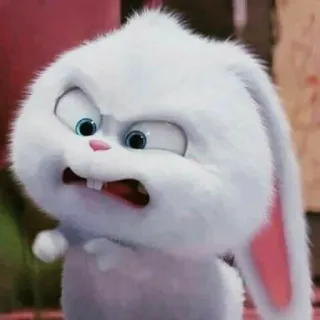 🌟 Snowball The Secret Life of Pets coelho, fofo, animal, animal de estimação, desenho animado whatsapp sticker