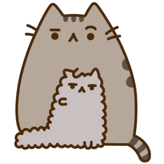 😠 Pusheen 猫, 子猫, かわいい, 面白い, ペット, 漫画 telegram sticker