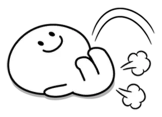 😵 furz, beleidigende Geste, cartoon, humor, mittelfinger whatsapp sticker