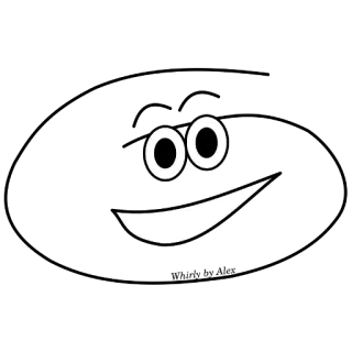😄 faccia, sorriso, occhi, cartone animato, semplice, bianco, emoji telegram sticker