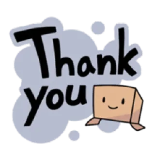 🙏 Thank You thank you, gratitude, cardboard box, kindness, appreciation telegram sticker