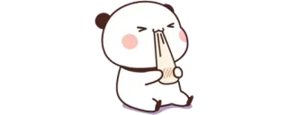 🔰 panda, süß, kawaii, entzückend, cartoon, aufkleber, tier whatsapp sticker