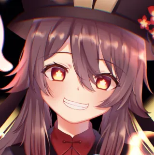 😁 Hu Tao Genshin Impact anime, hu tao, genshin impact, video game, character, kawaii, smile telegram sticker