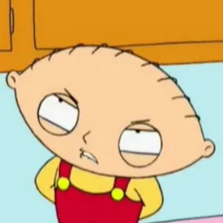 😠 Stewie Griffin Family Guy Cartoon, Stewie Griffin, Family Guy, Baby, Figur telegram sticker