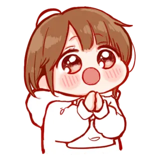 💞 アニメ, ちび, 可愛い, 漫画, 女の子 whatsapp sticker