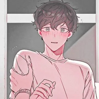 🐇 Anime, Arrossire, Ragazzo, Carino, Uomo, Maschio whatsapp sticker