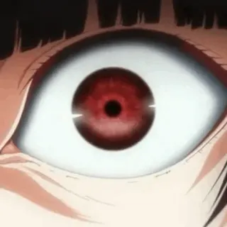 ♥️ oeil, animé, rouge, gros plan, manga whatsapp sticker