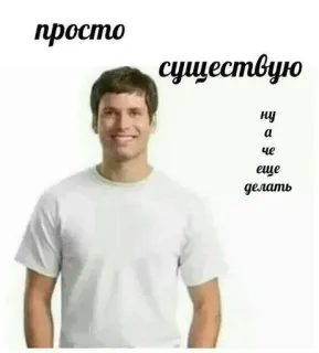 🌟 просто существую
ну а че еще делать มีม, รัสเซีย, แค่มีชีวิตอยู่, ไม่ได้ทำอะไร, การมีอยู่ whatsapp sticker