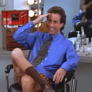 ✋️ Jerry Seinfeld Seinfeld Comedia, Sitcom, Televisión, Retrato, Celebridad, Actor telegram sticker