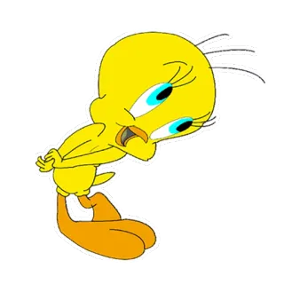 ☺️ Tweety Bird 트위티, 새, 만화, 루니툰, 노란색, 캐릭터 telegram sticker