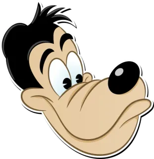 🙂 Goofy глупый, персонаж Диснея, мультфильм, анимация telegram sticker