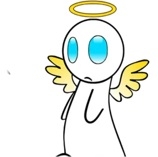 😇 Engel, Cartoon, Süß, Figur telegram sticker