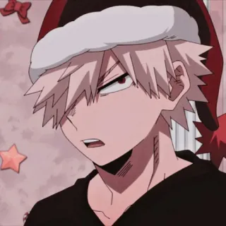 💥 Bakugo Katsuki My Hero Academia anime, manga, christmas, bakugo, my hero academia, fanart, character telegram sticker