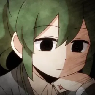 🤯 anime, cô gái, trầm ngâm, manga telegram sticker