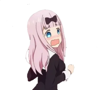 😳 Chika Fujiwara Kaguya-sama: Love Is War 动漫, 千花, 辉夜大小姐想让我告白, 恋爱战争, 震惊, 可爱 telegram sticker