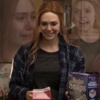 🧋 MILK Elizabeth Olsen, WandaVision, groceries, milk, cereal, Sugar Snaps telegram sticker