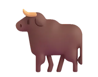 🐂 bull, animal, farm animal, livestock, cattle, emoji telegram sticker