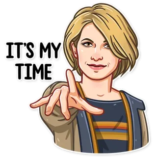 👉 IT'S MY TIME woman, doctor who, thirteenth doctor, time, tv show telegram sticker