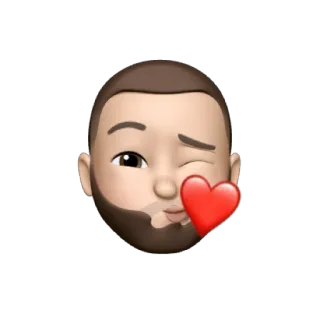 😘 Memoji, Coração, Piscadela, Emoji, Sticker, Amor whatsapp sticker