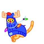 A Cat in a Hat telegram stickers