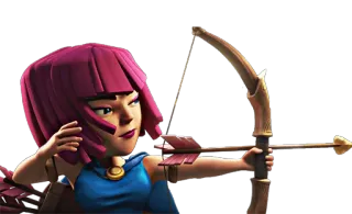 🏹 лучник, лук, стрела, мультфильм, женщина, игра telegram sticker