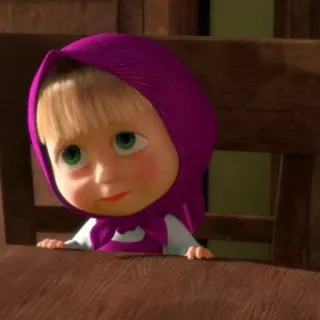 😌 Masha Masha and the Bear masha, cartoon, kind, schattig, meisje telegram sticker