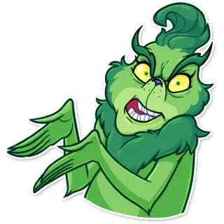 😠 Grinch Grinch, Navidad, Dibujos animados, Personaje whatsapp sticker