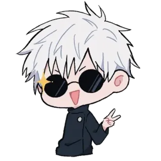 😎 Gojo Satoru Jujutsu Kaisen Anime, Jujutsu Kaisen, Gojo Satoru, Chibi, Manga, Süß telegram sticker
