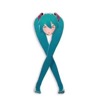 😫 Hatsune Miku Anime, Manga, Vocaloid, Musik, Süß, Lustig, Meme, Hatsune Miku telegram sticker