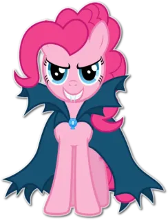 😈 Pinkie Pie My Little Pony pinkie pie, pony, vampir, halloween, cartoon, magie, monster, freundschaft telegram sticker