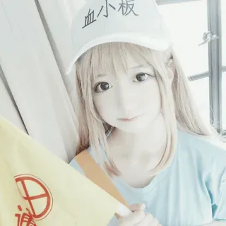 🥕 Platelet Cells at Work! 血小板 Anime, Manga, Cells at Work, Bloedplaatje, Cosplay, Personage, Kind telegram sticker