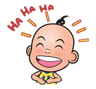 😂 HA HA HA rire, joyeux, dessin animé, enfant telegram sticker