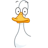 ๐ duck, goose, cartoon, animal, bird, funny whatsapp sticker