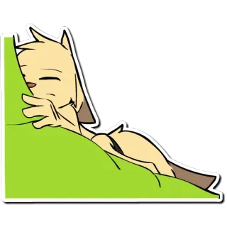 💤 卡通, 动物, 放松, 睡眠, 猫, 豆袋, 可爱 telegram sticker