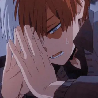 🥺 Shoto Todoroki My Hero Academia Anime, Manga, Fanart, Dessin animé, Personnage, Triste, Inquiet telegram sticker