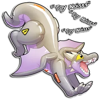 🗣 Toy Noises toy, dragon, inflatable, cartoon, animal telegram sticker