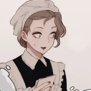 🪔 Maid, Anime, Charakter, Illustration, Karte, Service, Uniform telegram sticker