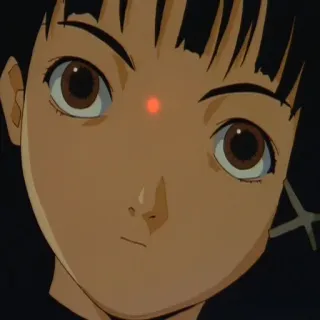 😨 Lain Iwakura Serial Experiments Lain anime, girl, cyberpunk, serial experiments lain, lain, character, portrait telegram sticker
