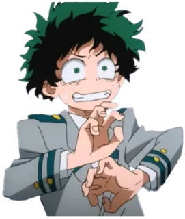 😲 Izuku Midoriya My Hero Academia 动漫, 我的英雄学院, 德久, 英雄, 学生 telegram sticker