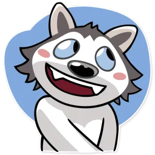 😊 Cartoon, Wolf, Tier, Sticker whatsapp sticker