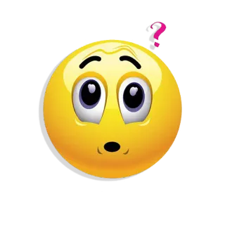 😯 pergunta, emoji, confuso, amarelo, rosto telegram sticker