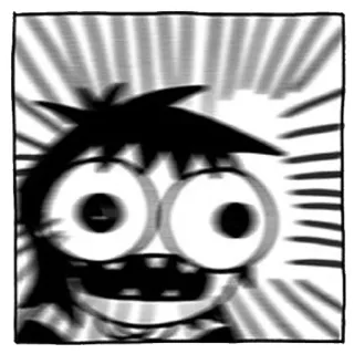 😱 desenho animado, expressão, quadrinhos, bobo, engraçado, animado, rosto whatsapp sticker