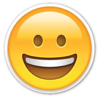 😀 emoji, smiley, felice, faccia, giallo, sorriso telegram sticker