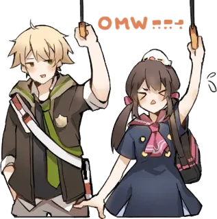 Brother and Sister @anime_stickerr telegram stickers