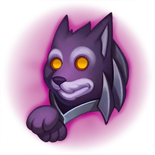 😶 wolf, animal, cartoon, sticker, purple telegram sticker