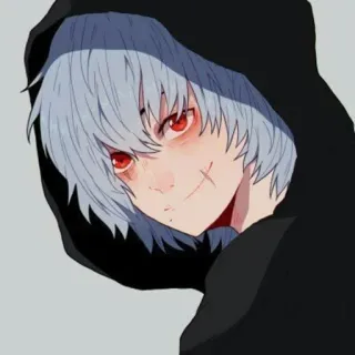 🙂 Shigaraki Tomura My Hero Academia Anime, Manga, Bösewicht, Hoodie, rote Augen whatsapp sticker