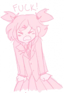 💕 FUCK! zły, kreskówka, przekleństwo, wykrzyknik telegram sticker