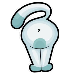 😡 kucing, punggung, kartun, ekor, lucu, imut whatsapp sticker