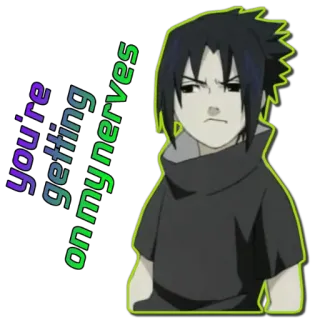😒 Sasuke Naruto you're getting on my nerves Anime, Naruto, Sasuke, Zirytowany, Naklejka telegram sticker